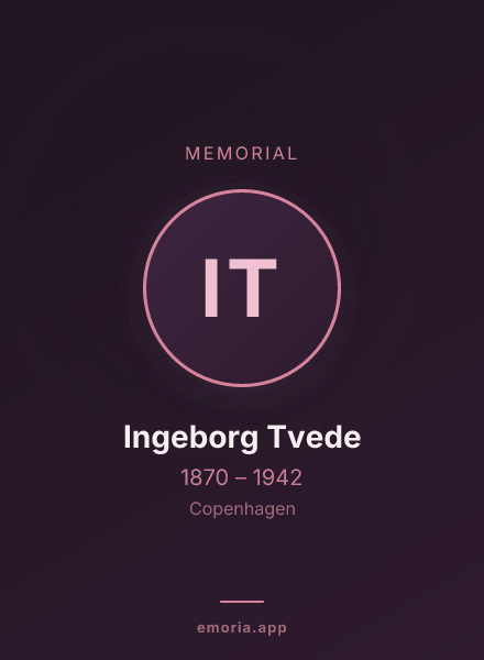 Memorial portrait of Ingeborg Tvede