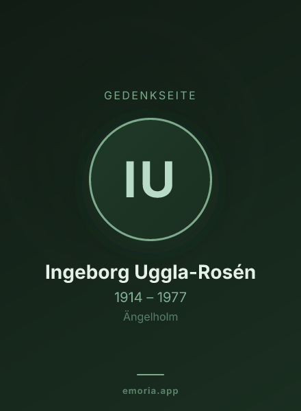 Gedenkportrait von Ingeborg Uggla-Rosén