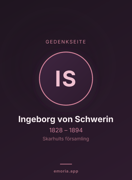 Gedenkportrait von Ingeborg von Schwerin