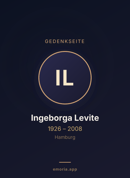 Gedenkportrait von Ingeborga Levite
