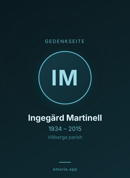 Gedenkportrait von Ingegärd Martinell
