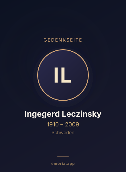 Gedenkportrait von Ingegerd Leczinsky