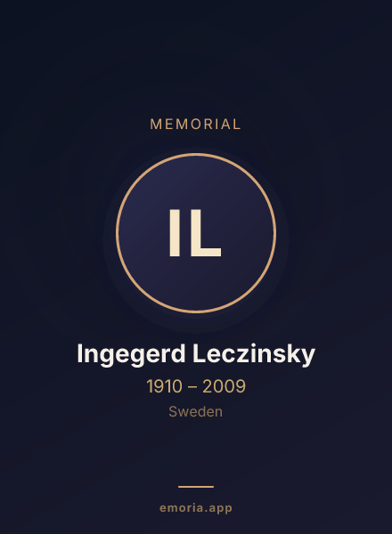Memorial portrait of Ingegerd Leczinsky