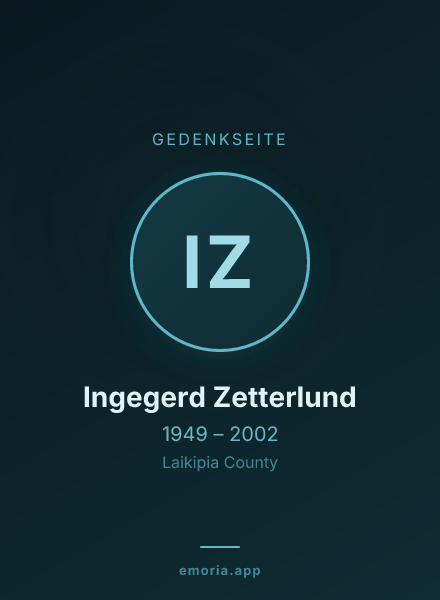 Gedenkportrait von Ingegerd Zetterlund