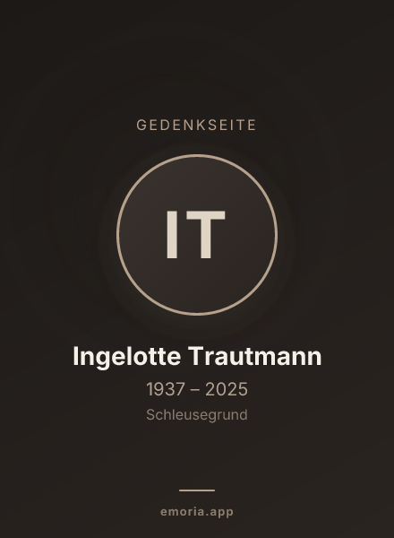 Gedenkportrait von Ingelotte Trautmann