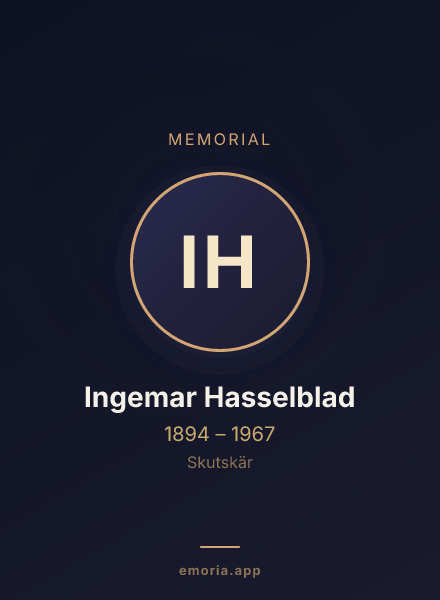 Memorial portrait of Ingemar Hasselblad