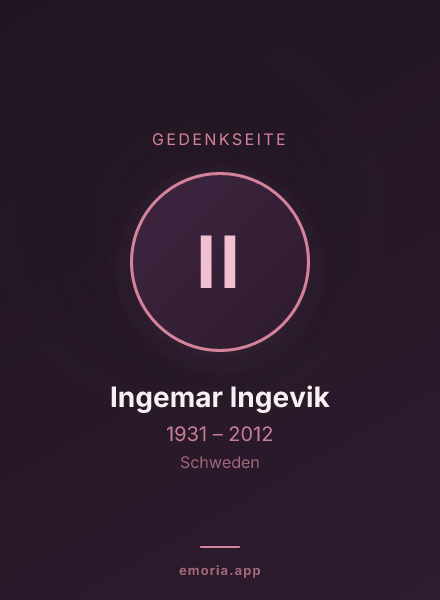 Gedenkportrait von Ingemar Ingevik