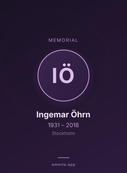 Memorial portrait of Ingemar Öhrn