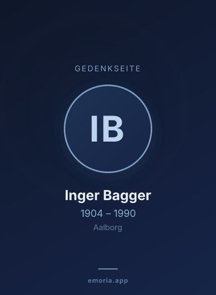 Gedenkportrait von Inger Bagger