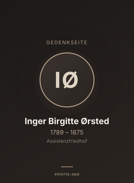 Gedenkportrait von Inger Birgitte Ørsted