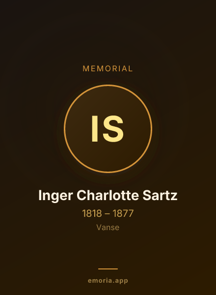 Memorial portrait of Inger Charlotte Sartz