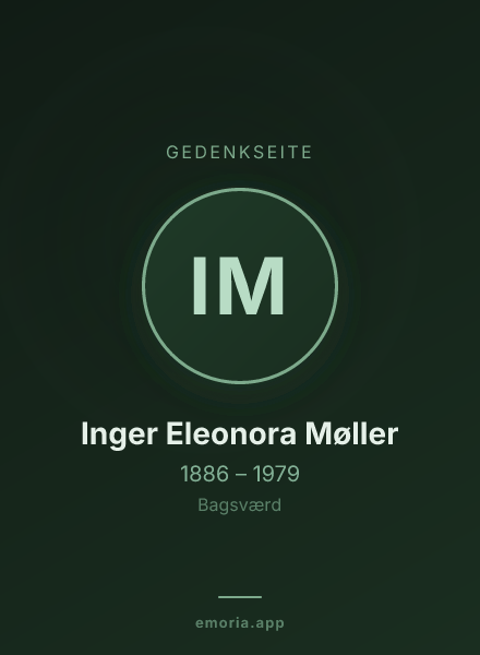 Gedenkportrait von Inger Eleonora Møller