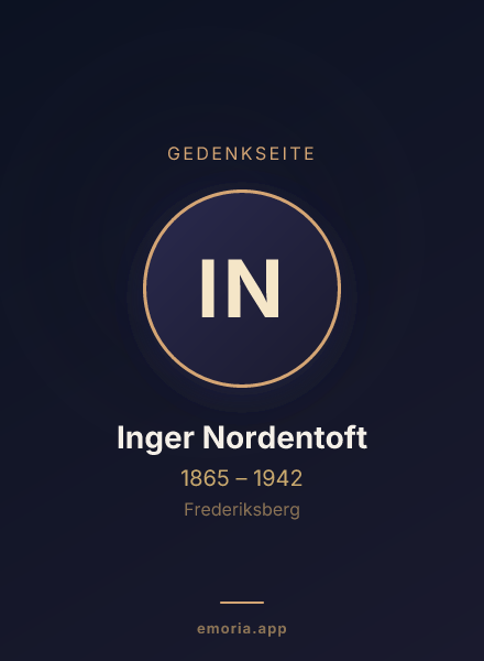 Gedenkportrait von Inger Nordentoft
