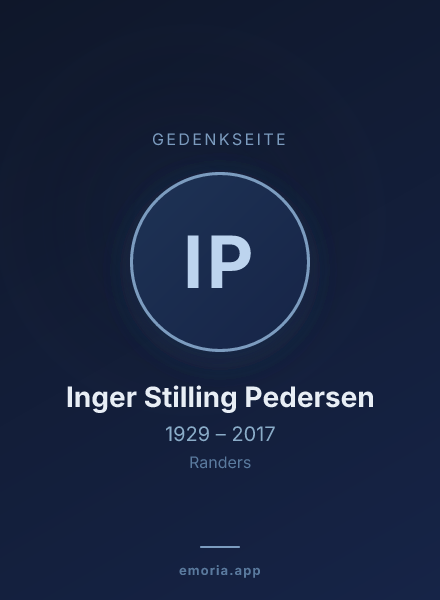Gedenkportrait von Inger Stilling Pedersen
