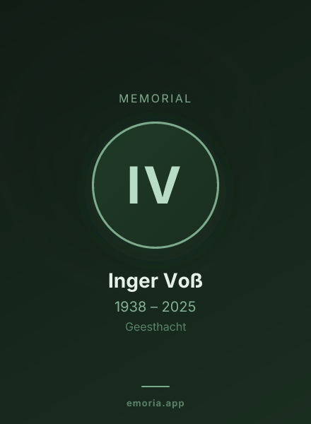 Memorial portrait of Inger Voß