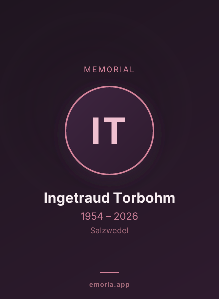 Memorial portrait of Ingetraud Torbohm