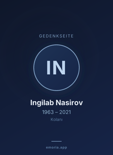 Gedenkportrait von Ingilab Nasirov