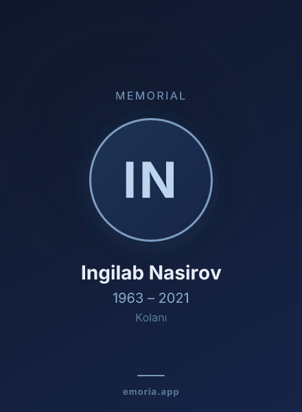 Memorial portrait of Ingilab Nasirov