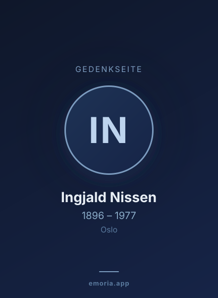 Gedenkportrait von Ingjald Nissen