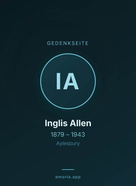 Gedenkportrait von Inglis Allen