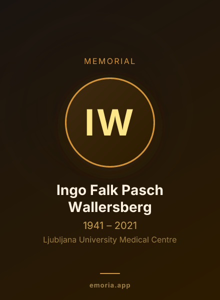 Memorial portrait of Ingo Falk Pasch Wallersberg