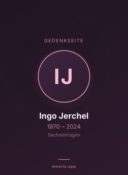Gedenkportrait von Ingo Jerchel