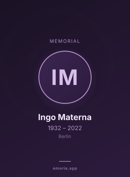 Memorial portrait of Ingo Materna