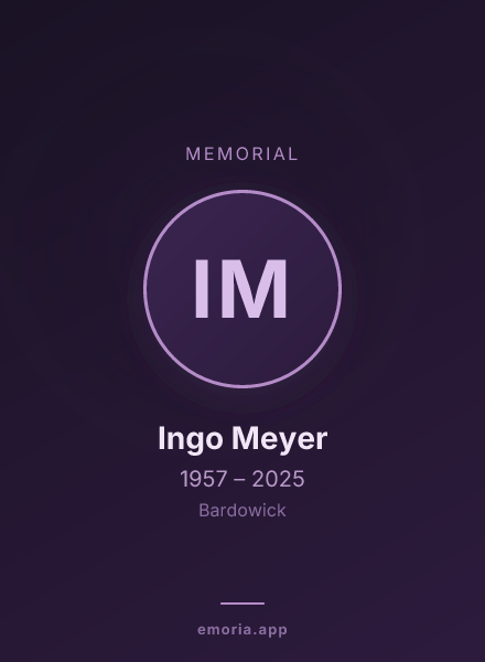 Memorial portrait of Ingo Meyer