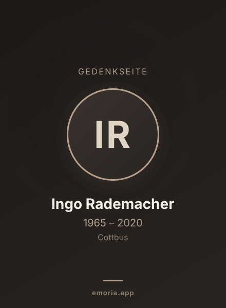 Gedenkportrait von Ingo Rademacher