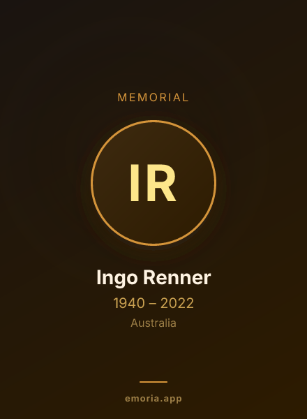 Memorial portrait of Ingo Renner
