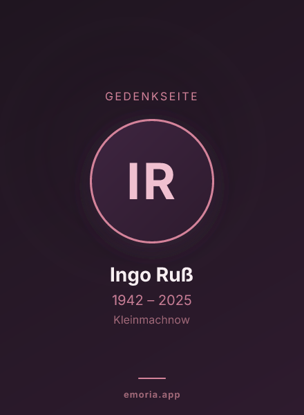 Gedenkportrait von Ingo Ruß