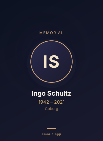 Memorial portrait of Ingo Schultz