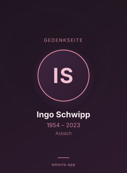 Gedenkportrait von Ingo Schwipp