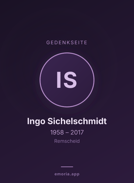 Gedenkportrait von Ingo Sichelschmidt