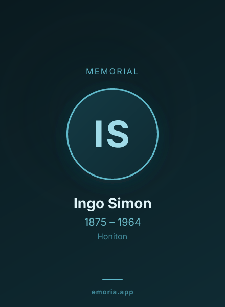 Memorial portrait of Ingo Simon
