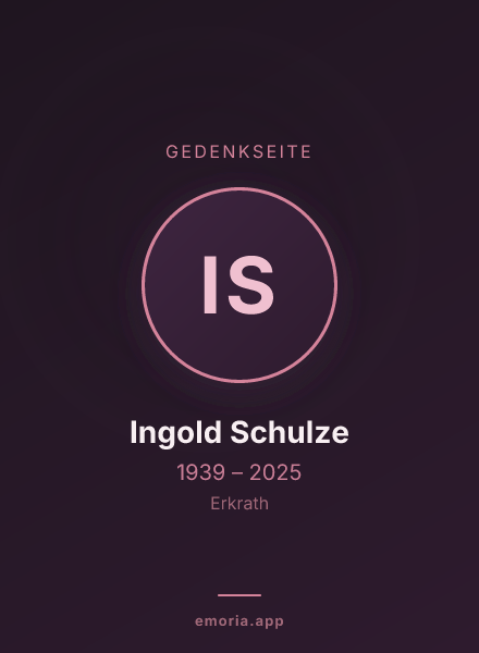 Gedenkportrait von Ingold Schulze