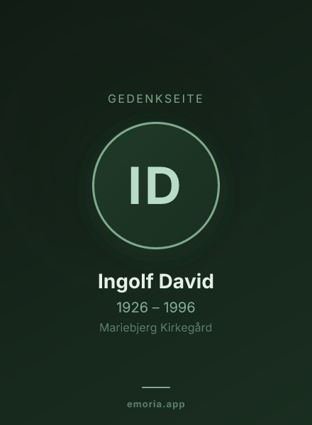 Gedenkportrait von Ingolf David
