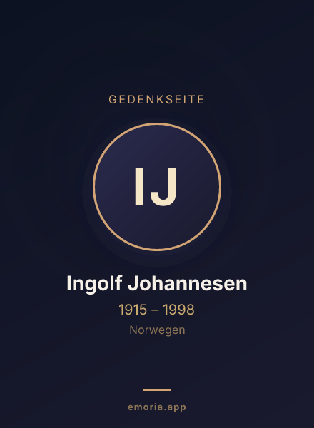Gedenkportrait von Ingolf Johannesen