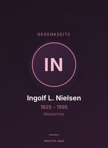 Gedenkportrait von Ingolf L. Nielsen
