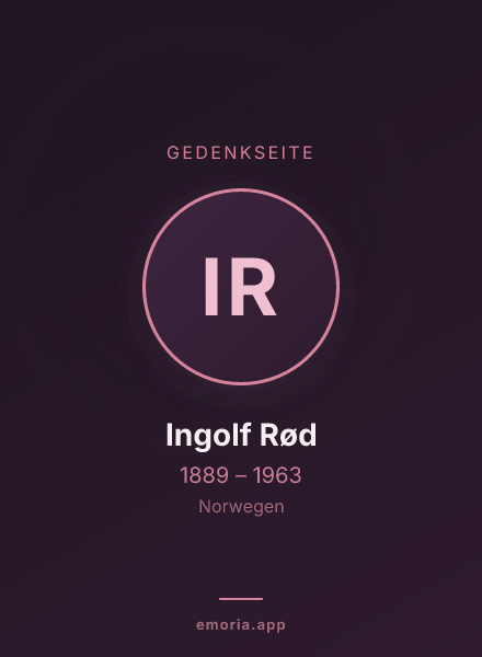 Gedenkportrait von Ingolf Rød