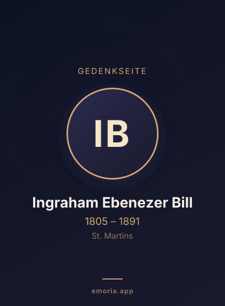 Gedenkportrait von Ingraham Ebenezer Bill
