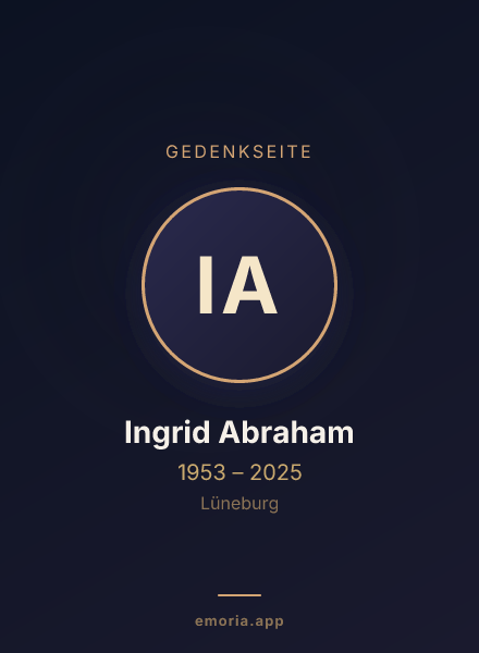 Gedenkportrait von Ingrid Abraham