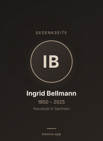 Gedenkportrait von Ingrid Bellmann