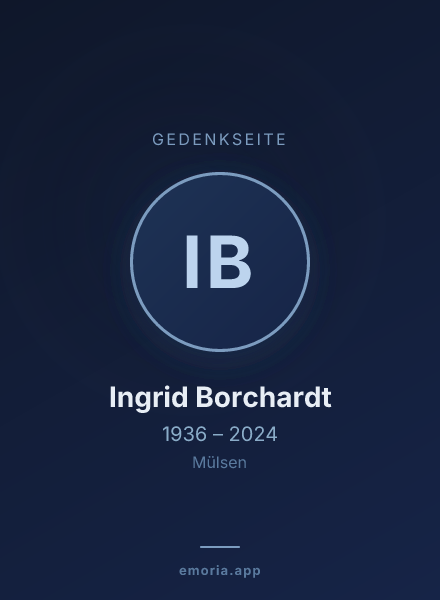 Gedenkportrait von Ingrid Borchardt