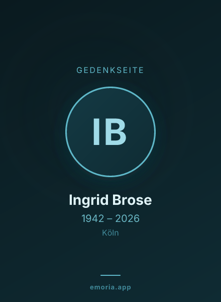 Gedenkportrait von Ingrid Brose