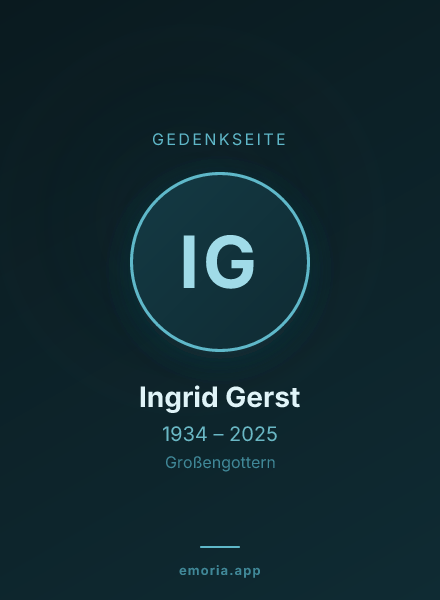 Gedenkportrait von Ingrid Gerst