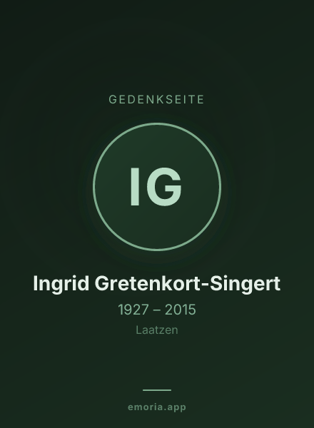 Gedenkportrait von Ingrid Gretenkort-Singert