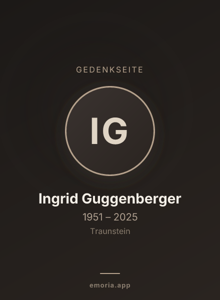 Gedenkportrait von Ingrid Guggenberger