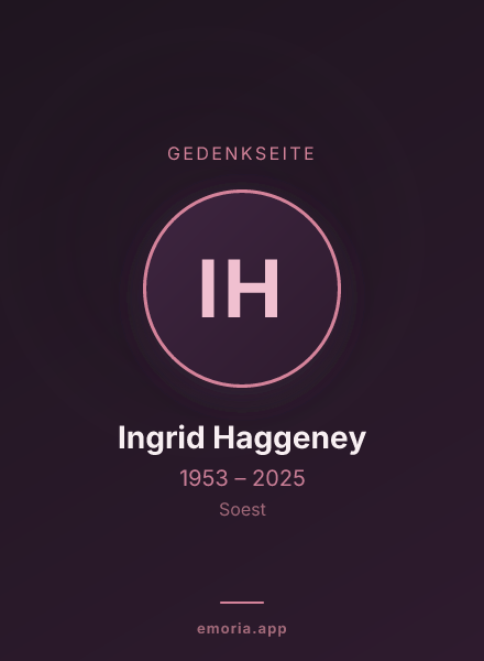 Gedenkportrait von Ingrid Haggeney