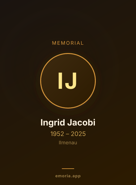 Memorial portrait of Ingrid Jacobi